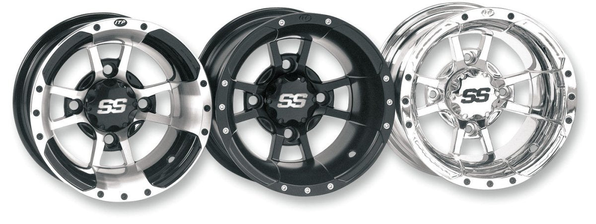 ITP SS112 SPORT 10X8 4/115 3+5 (BLACK MACHINED) - Driven Powersports Inc.0332596672501028337404B