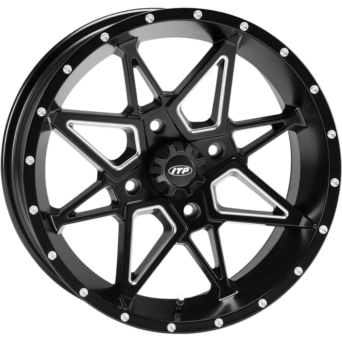 ITP TORNADO 14X7 4/110 2+5 (BLACK WITH MILLED ACCENTS) - Driven Powersports Inc.0466844652541421954727B