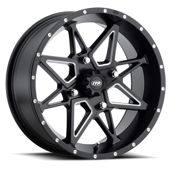 ITP TORNADO 14X7 4/115 5+2 (BLACK WITH MILLED ACCENTS) (1421949727B) - Driven Powersports Inc.0466844657281421949727B