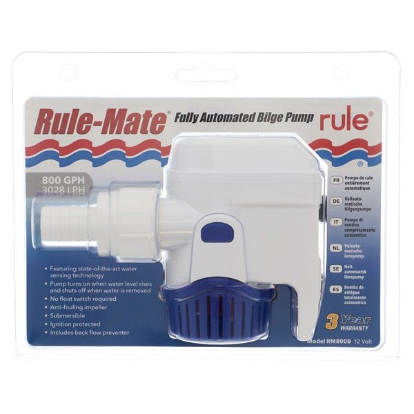 JABSCORULE RULE MATE™ FULLY AUTOMATED BILGE PUMPS (RM800B) - Driven Powersports Inc.042237106223RM800B