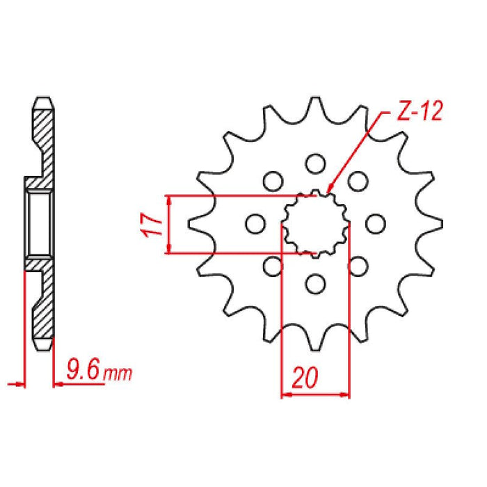 JT SPROCKETS SPROCKET FRONT 428 13T (JTF1905.13) - Driven Powersports Inc.824225209181JTF1905.13