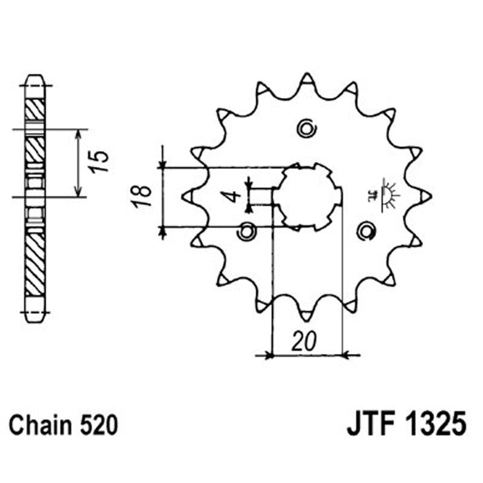 JT SPROCKETS SPROCKET FRONT 520 11T (JTF1325.11) - Driven Powersports Inc.824225200461JTF1325.11