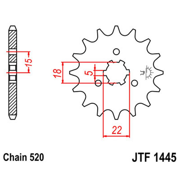 JT SPROCKETS SPROCKET FRONT 520 11T (JTF1445.11) - Driven Powersports Inc.824225200768JTF1445.11