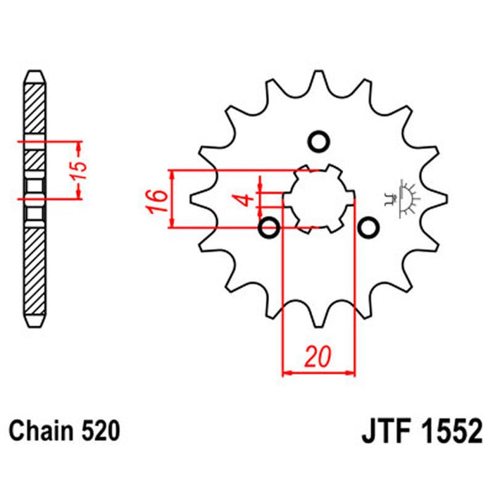 JT SPROCKETS SPROCKET FRONT 520 11T (JTF1552.11) - Driven Powersports Inc.824225200942JTF1552.11