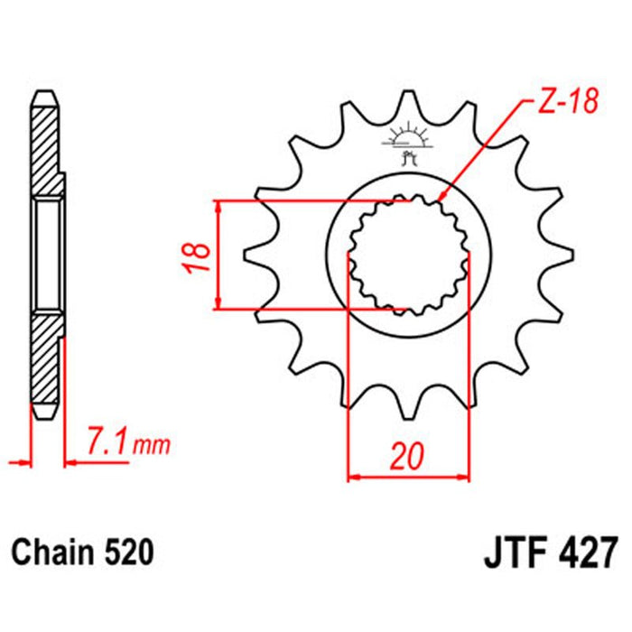 JT SPROCKETS SPROCKET FRONT 520 11T (JTF427.11) - Driven Powersports Inc.824225203349JTF427.11