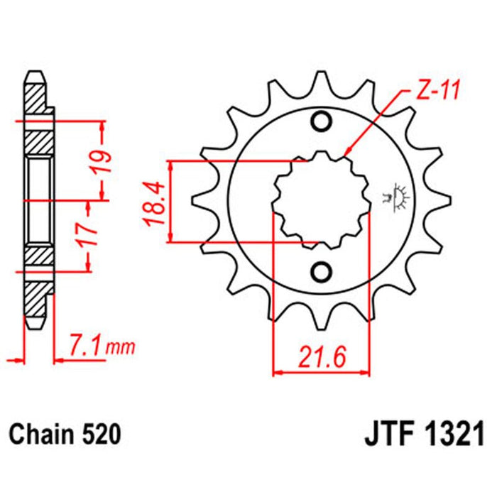 JT SPROCKETS SPROCKET FRONT 520 12T (JTF1321.12) - Driven Powersports Inc.824225200379JTF1321.12