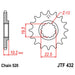 JT SPROCKETS SPROCKET FRONT 520 12T (JTF432.12) - Driven Powersports Inc.824225203578JTF432.12