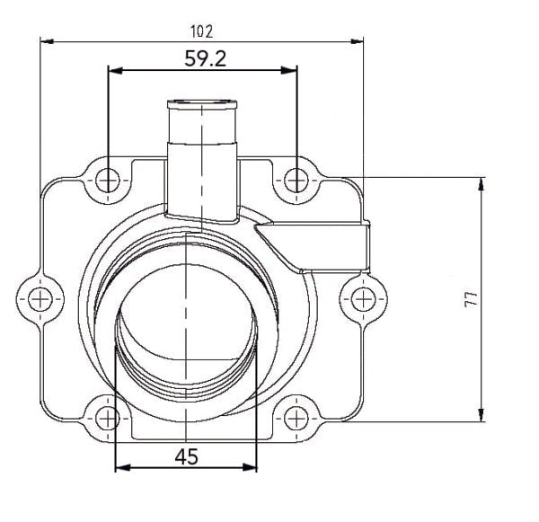 KIMPEX CARBURETOR ADAPTER MOUNTING FLANGE - Driven Powersports Inc.7794222106791253327