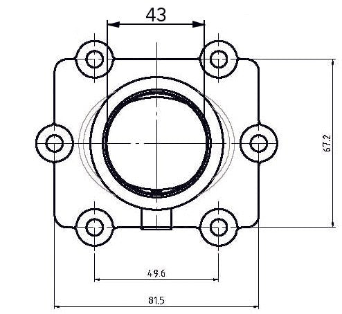 KIMPEX CARBURETOR ADAPTER MOUNTING FLANGE - Driven Powersports Inc.7794222107473005 - 142