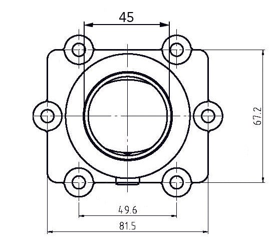 KIMPEX CARBURETOR ADAPTER MOUNTING FLANGE - Driven Powersports Inc.7794222107783005 - 415