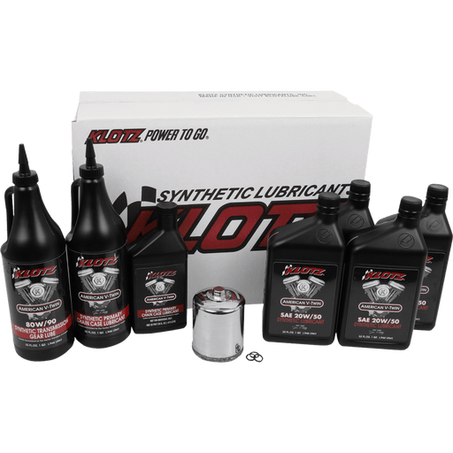 KLOTZ PREMIUM COMPLETE 4 QUART SYNTHETIC OIL SERVICE KIT (KH - 102) - Driven Powersports Inc.KH - 102