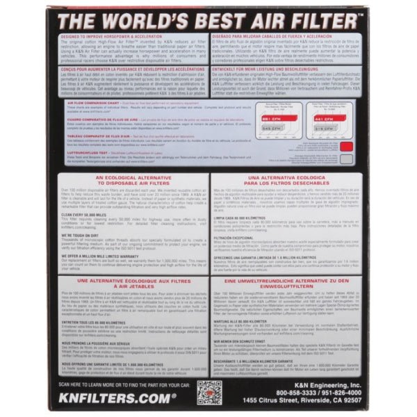 KN HIGH - FLOW OEM AIR FILTER (YA - 1906) - Driven Powersports Inc.024844182791YA - 1906