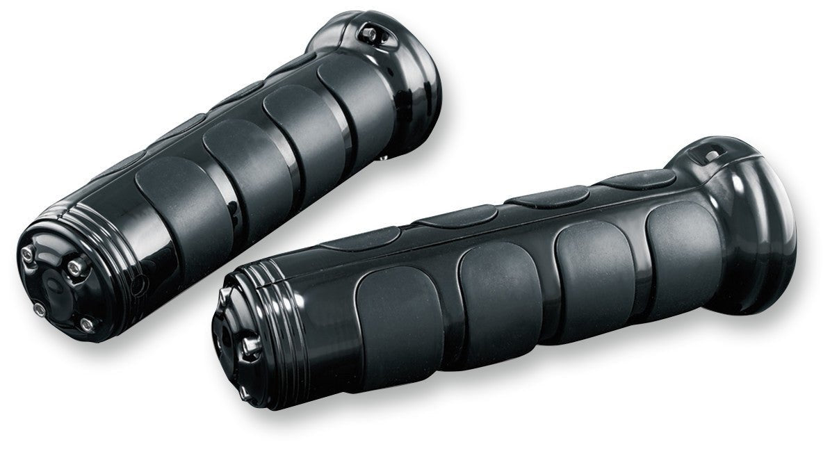 KURYAKYN BLACK ISO - GRIPS F/GL1800, W/OEM HEATGRIP PN 6383 - Driven Powersports Inc.191209015916495522