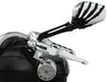 KURYAKYN SKELETON MIRRORS CHR HEAD/BLK STEM PN 1764 - Driven Powersports Inc.1764412194