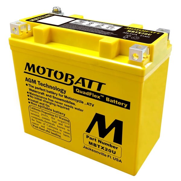 MOTOBATT MBTX20U BATTERY QUADFLEX - Driven Powersports Inc.6947312400071MBTX20U