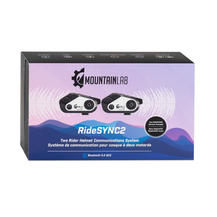 MOUNTAIN LAB RIDESYNC2 TWO RIDER HELMET COMMUNICATIONS SYSTEM (ML - COM - BT - RSYNC2) - Driven Powersports Inc.791126147754ML - COM - BT - RSYNC2