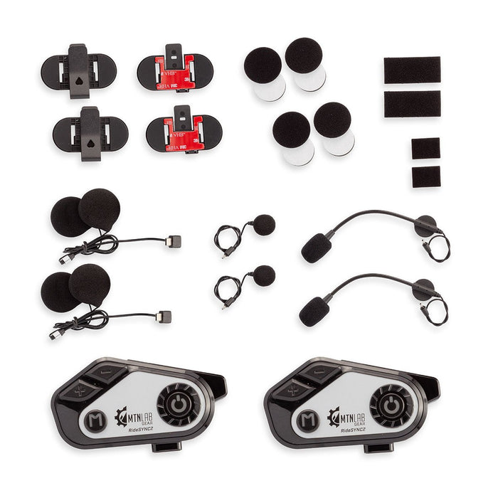 MOUNTAIN LAB RIDESYNC2 TWO RIDER HELMET COMMUNICATIONS SYSTEM (ML - COM - BT - RSYNC2) - Driven Powersports Inc.791126147754ML - COM - BT - RSYNC2