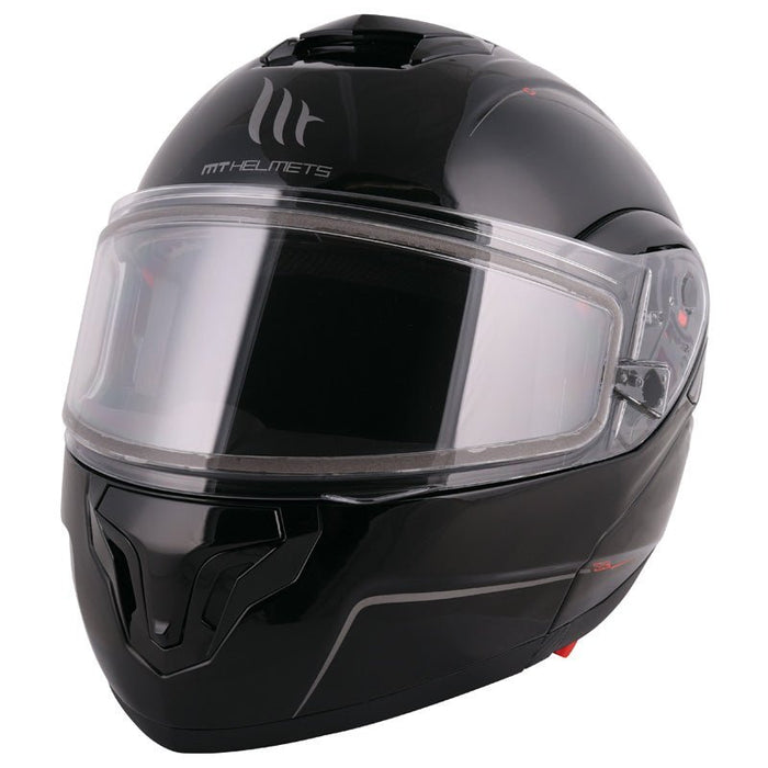 MT HELMETS ATOM - V DOUBLE LENS HELMET - BLACK - Driven Powersports Inc.8502021IT - 025 - 213