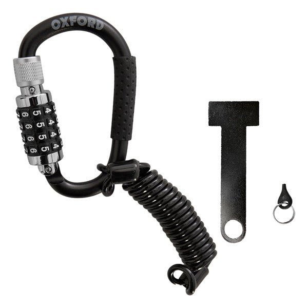 OXFORD PRODUCTS LIDLOCK COMBINATION CARABINER HELMET LOCK (OX656) - Driven Powersports Inc.5030009146565OX656