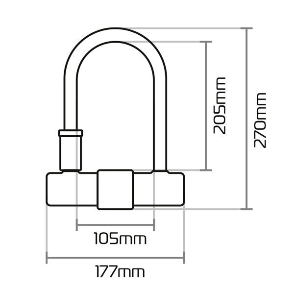 OXFORD PRODUCTS U - LOCK MAGNUM W/BRACKET 170X285MM (LK223) - Driven Powersports Inc.5030009149337LK223