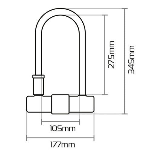 OXFORD PRODUCTS U - LOCK MAGNUM W/BRACKET 170X315MM (LK224) - Driven Powersports Inc.5030009149344LK224