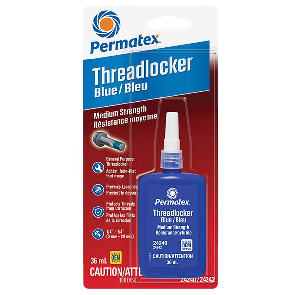 PERMATEX BLUE REMOVABLE STRENGTH THREADLOCKER - Driven Powersports Inc.68622624250124250