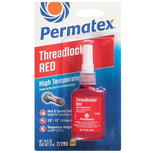 PERMATEX RED HIGH TEMPERATURE/HIGH STRENGTH THREADLOCKER - Driven Powersports Inc.68622627200327200