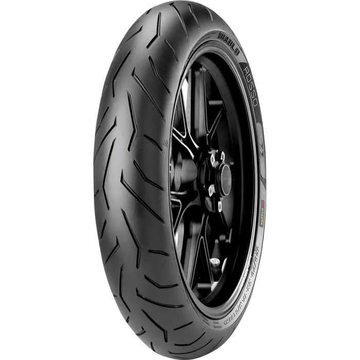 PIRELLI DIABLO ROSSO II TIRE 120/70ZR17 (58W) - FRONT - Driven Powersports Inc.80192272291962291900