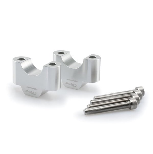 PUIG 32MM HANDLEBAR RISERS, 30MM HIGH, SILVER - Driven Powersports Inc.843552932250020309P