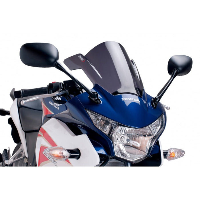 PUIG RACING WINDSCREEN HONDA DARK SMOKE (5643F) - Driven Powersports Inc.56430000007075643F