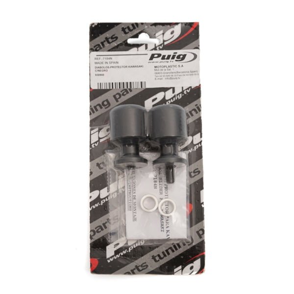 PUIG SWINGARM SPOOL/SLIDER M8 BLACK (7184N) - Driven Powersports Inc.71840000007897184N