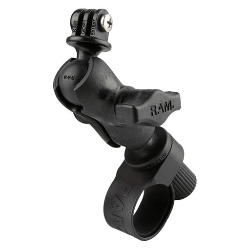 RAM MOUNTS TOUGH - STRAP DOUBLE BALL MOUNT WITH UNIVERSAL ACTION CAMERA ADAPTER (RAP - B - 460 - A - GOP1U) - Driven Powersports Inc.793442026669RAP - B - 460 - A - GOP1U