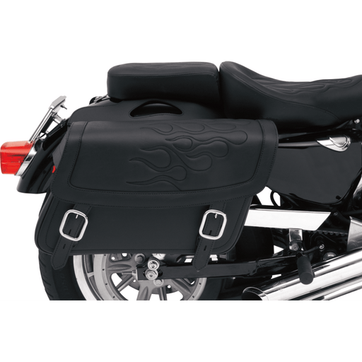 SADDLEMEN SADDLEBAG,FLAME BLK,LG - Driven Powersports Inc.3501 - 0213