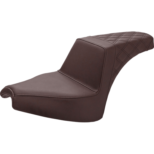 SADDLEMEN STEP UP SEAT - FRONT SMOOTH/REAR LATTICE - BROWN - CHIEF (I21 - 04 - 173BR) - Driven Powersports Inc.I21 - 04 - 173BR