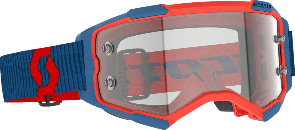 SCOTT FURY WFS GOGGLES DARK BLUE/NEON RED - CLEAR WORKS - Driven Powersports Inc.7615523902170278596 - 7698113