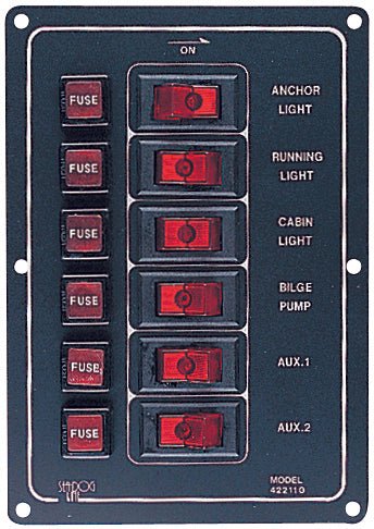 SEADOG ALUMINUM HORIZONTAL SWITCH PANEL (422210 - 1) - Driven Powersports Inc.035514423380422210 - 1