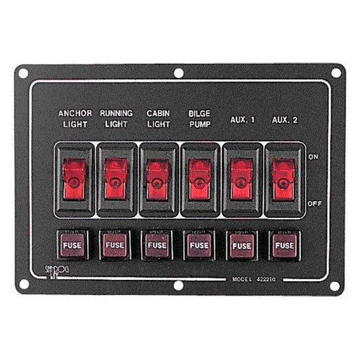 SEADOG ALUMINUM HORIZONTAL SWITCH PANEL (422210 - 1) - Driven Powersports Inc.035514423380422210 - 1