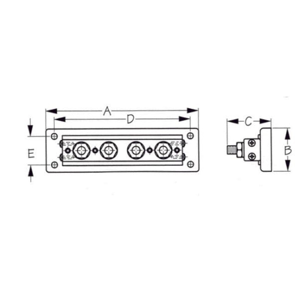 SEADOG BUSS BAR - BRASS TIN PL./ABS 4 STUD TERM. (426718 - 1) - Driven Powersports Inc.035514427470426718 - 1