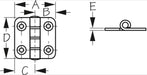 SEADOG BUTT HINGE S.S 1 1/4" PAIR (201070 - 1) - Driven Powersports Inc.035514201872201070 - 1