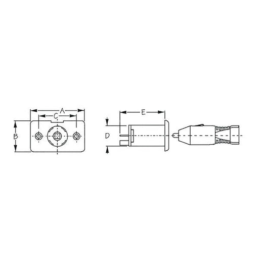 SEADOG POWER SOCKET COMPLETE 12 V (426112 - 1) - Driven Powersports Inc.035514426046426112 - 1