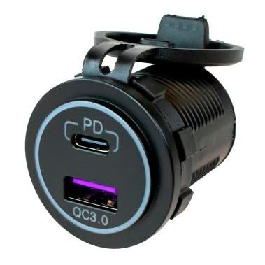 SEADOG POWER SOCKET USB 3.0/USB - C W/O LIGHT (426510) - Driven Powersports Inc.035514433082426510