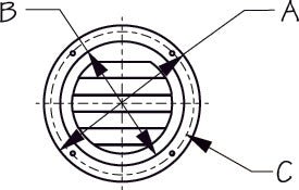 SEADOG ROUND LOUVERED VENT 5" (331425 - 1) - Driven Powersports Inc.035514331128331425 - 1