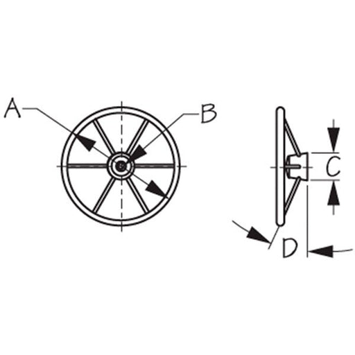 SEADOG STEERING WHEEL S.S. (6 SPOKES) (230215) - Driven Powersports Inc.035514230049230215