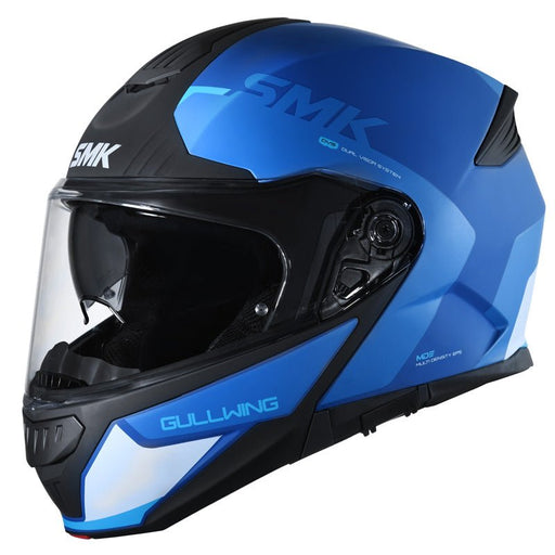 SMK HELMETS GULLWING HELMET - KRESTO BLUE/BLUE/MATTE WHITE (4XL) - Driven Powersports Inc.89026134194721000031019