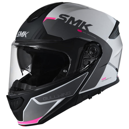 SMK HELMETS GULLWING HELMET - KRESTO WHITE/GREY - PINK (4XL) (1000031003) - Driven Powersports Inc.89026134193111000031003