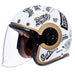 SMK HELMETS RETRO JET HELMET - TRACKER BEIGE/BLACK (MATTE) (L) - Driven Powersports Inc.89026134246501000031534