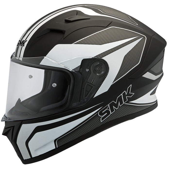 SMK HELMETS STELLAR HELMET - DYNAMO BLACK/WHITE/GREY (MATTE) (L) - Driven Powersports Inc.89026134256021000031628