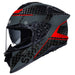 SMK HELMETS TITAN CARBON HELMET - NERO BLACK / GREY / WHITE (L) - Driven Powersports Inc.89026134206691000031138