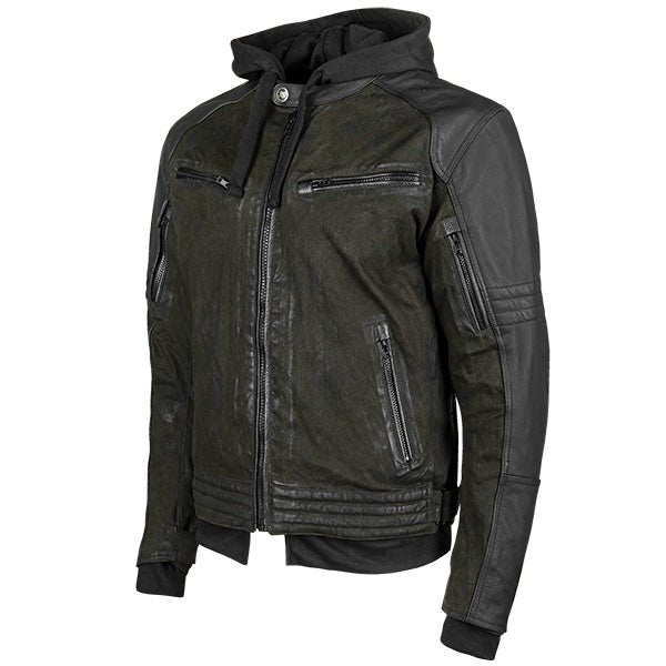 SPEED & STRENGTH S&S STRAIGHT SAVAGE LEATHER/CANVAS JACKET - Driven Powersports Inc.884395