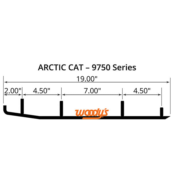 WOODY'S FLATTOP-EXTENDER-TRAIL-III-4-CARBIDE-RUNNER-EAT39750